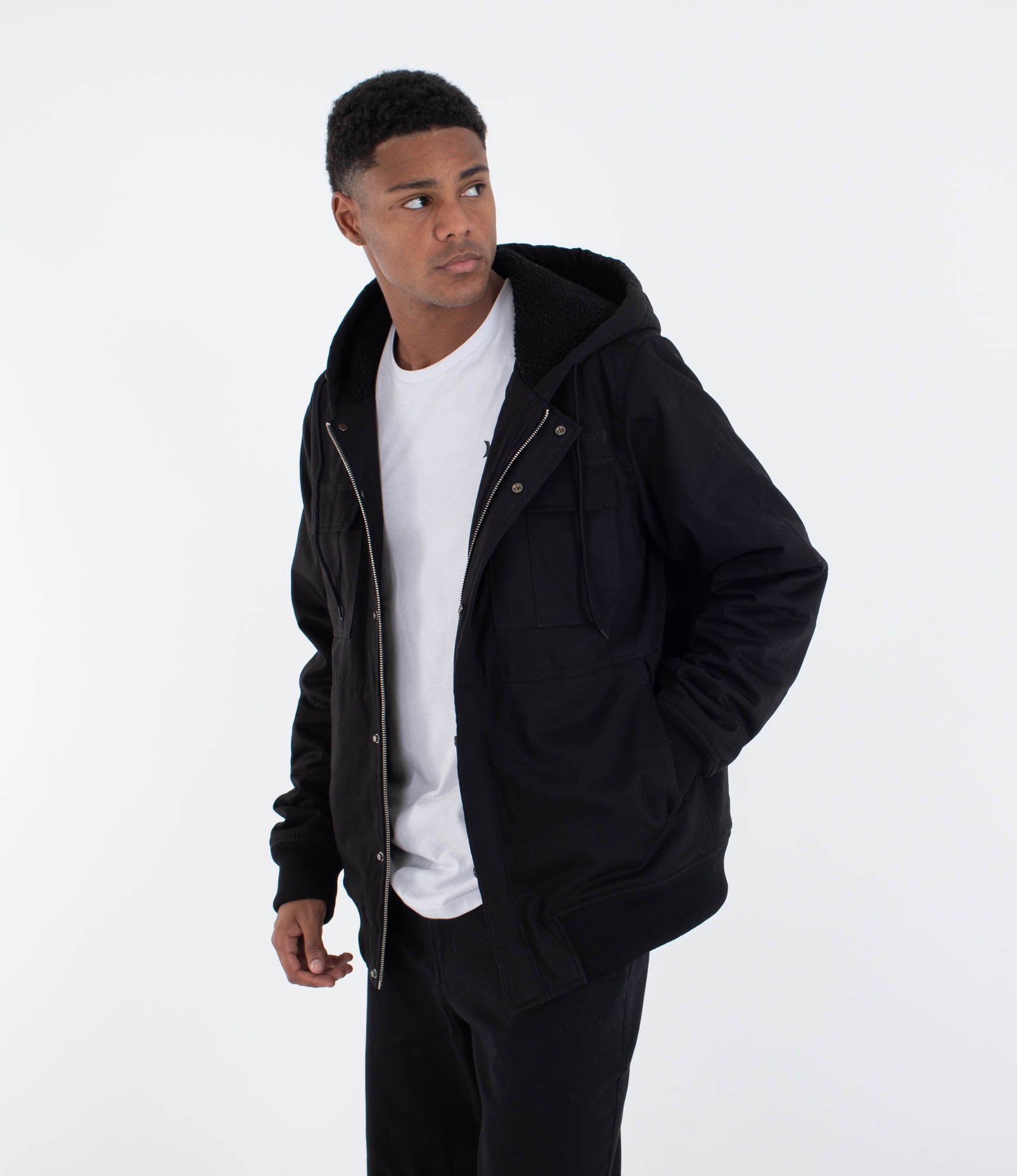 Hurley Surge 2.0 Jacket-Black | Hurley | Jacket - Northshore Newquay - Surf/Skate