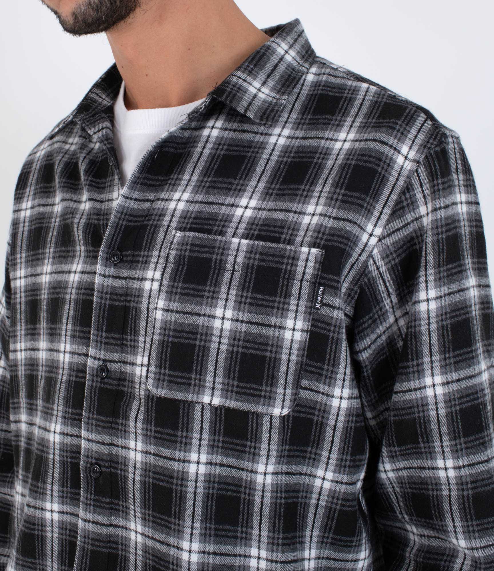 Hurley Axe Flannel Shirt-Black | Hurley | Shirt - Northshore Newquay - Surf/Skate
