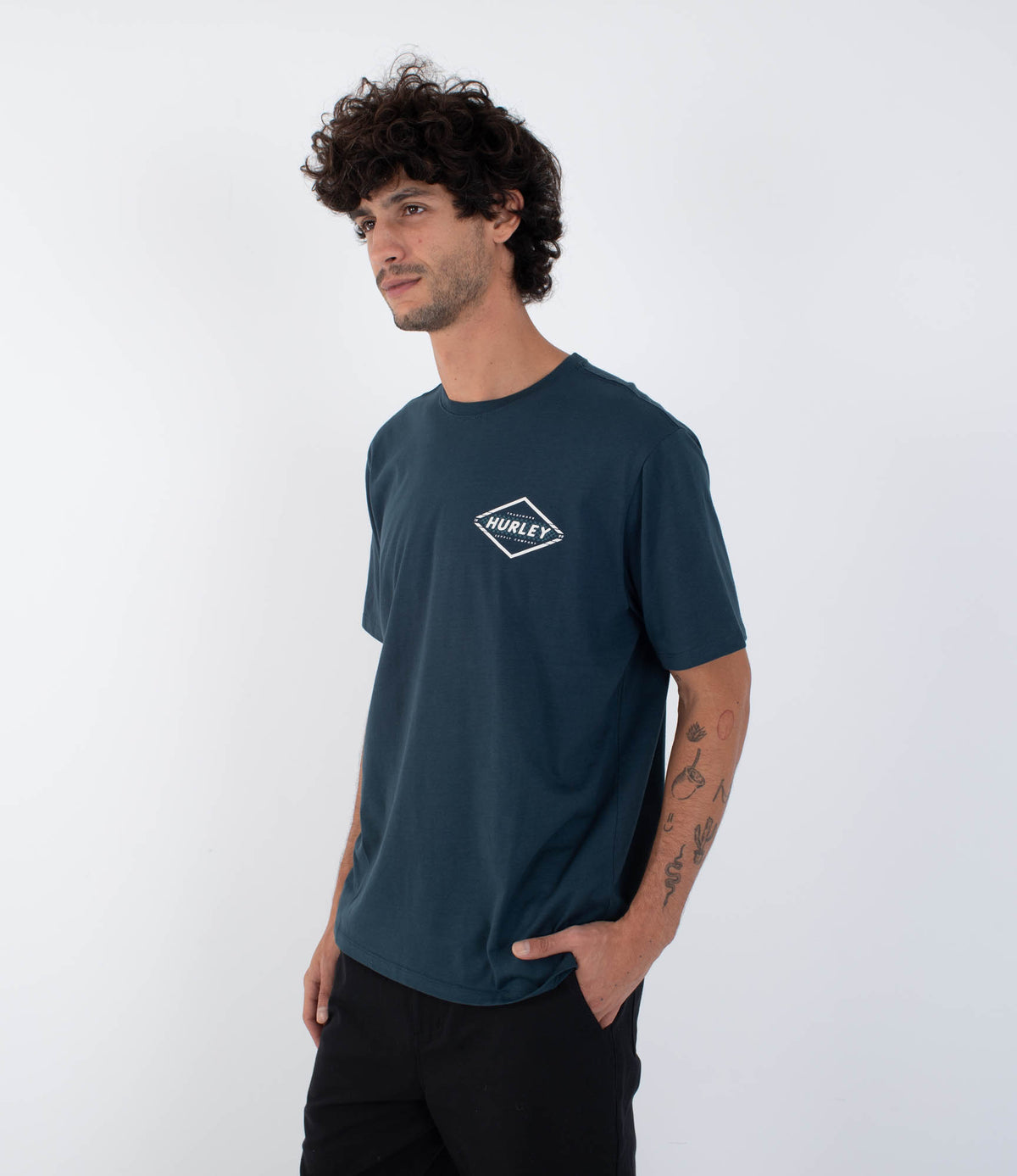 Hurley Velocity T-Shirt-Armored Navy | Hurley | T Shirt - Northshore Newquay - Surf/Skate Shop