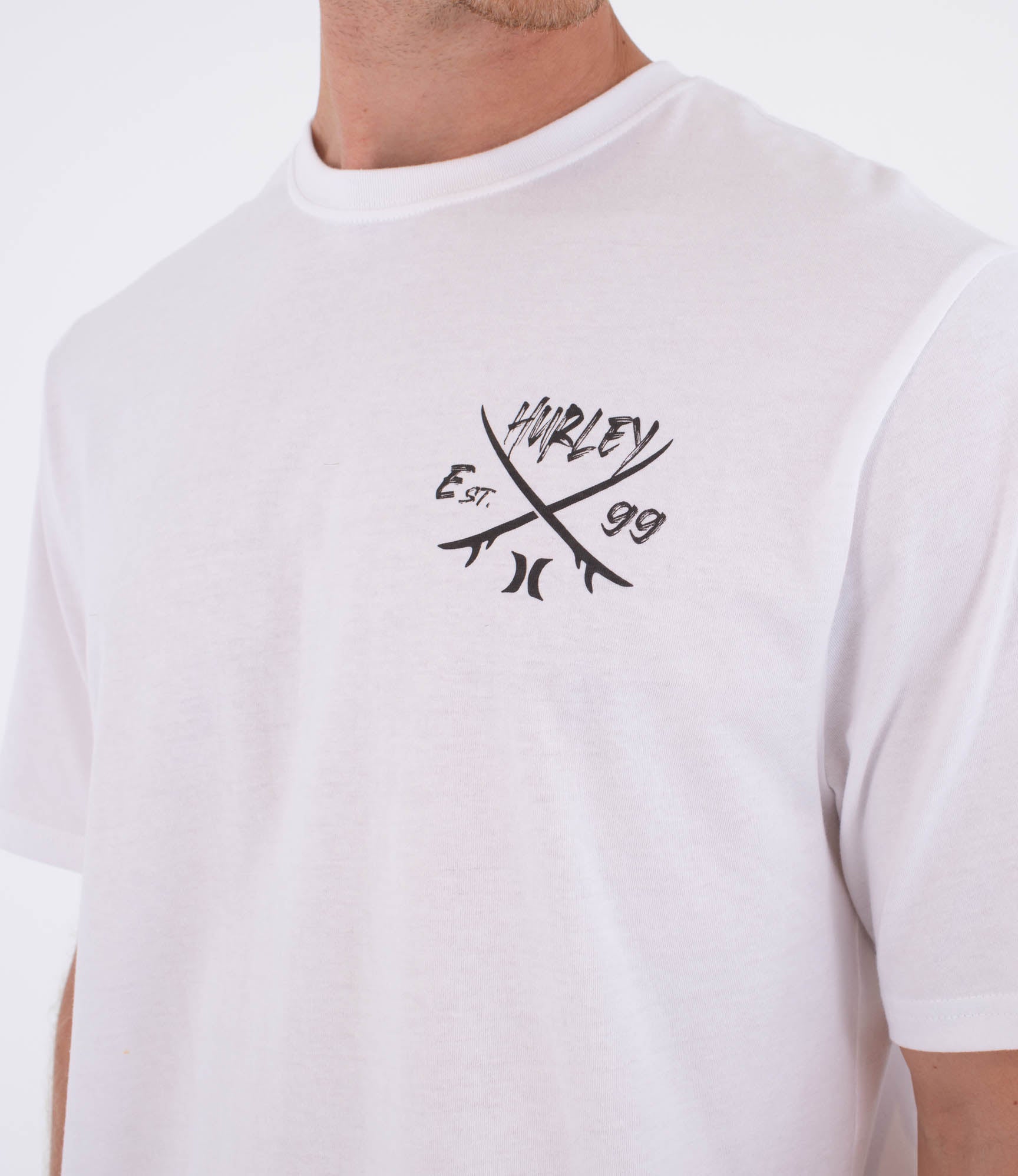 Hurley Evy Printing Press T-Shirt-White | Hurley | - Northshore Newquay - Surf/Skate Shop
