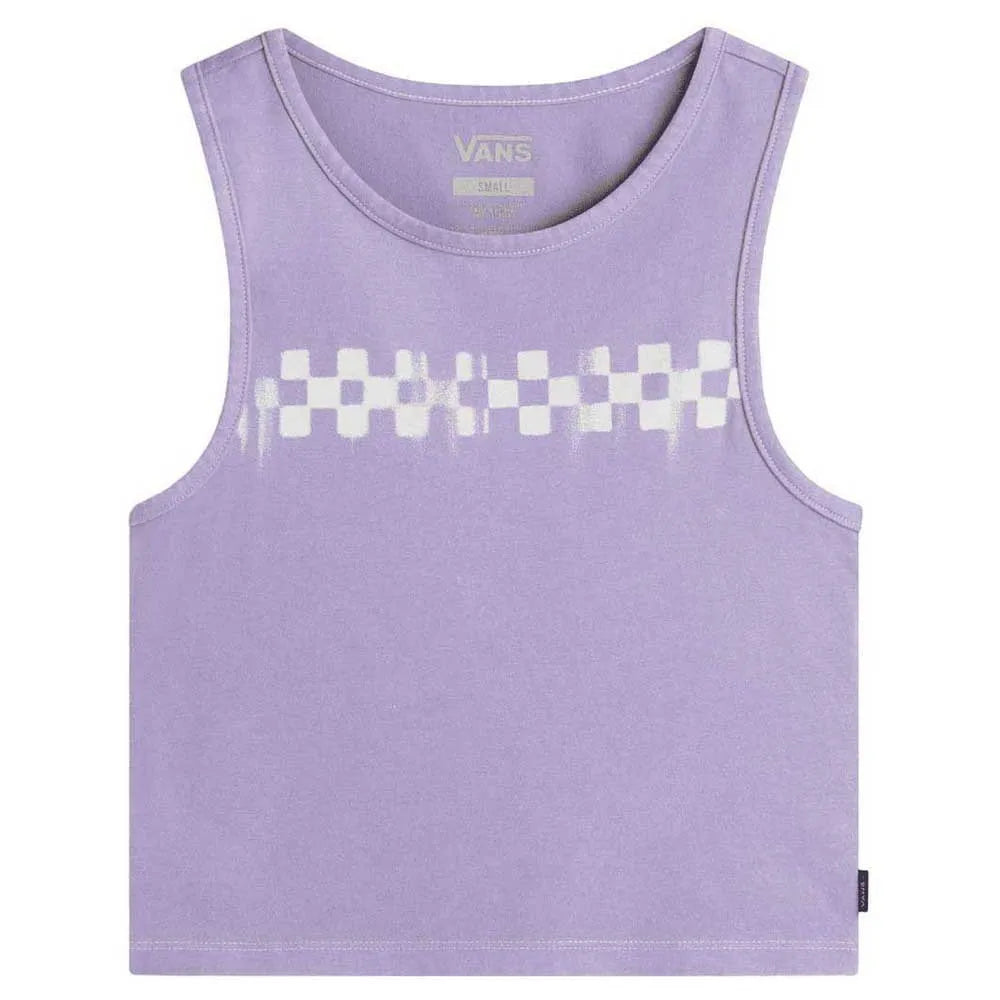 Vans Check Wash Fitted Crop Tank-Purple Haze | Vans | Vest