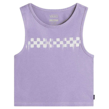 Vans Check Wash Fitted Crop Tank-Purple Haze | Vans | Vest