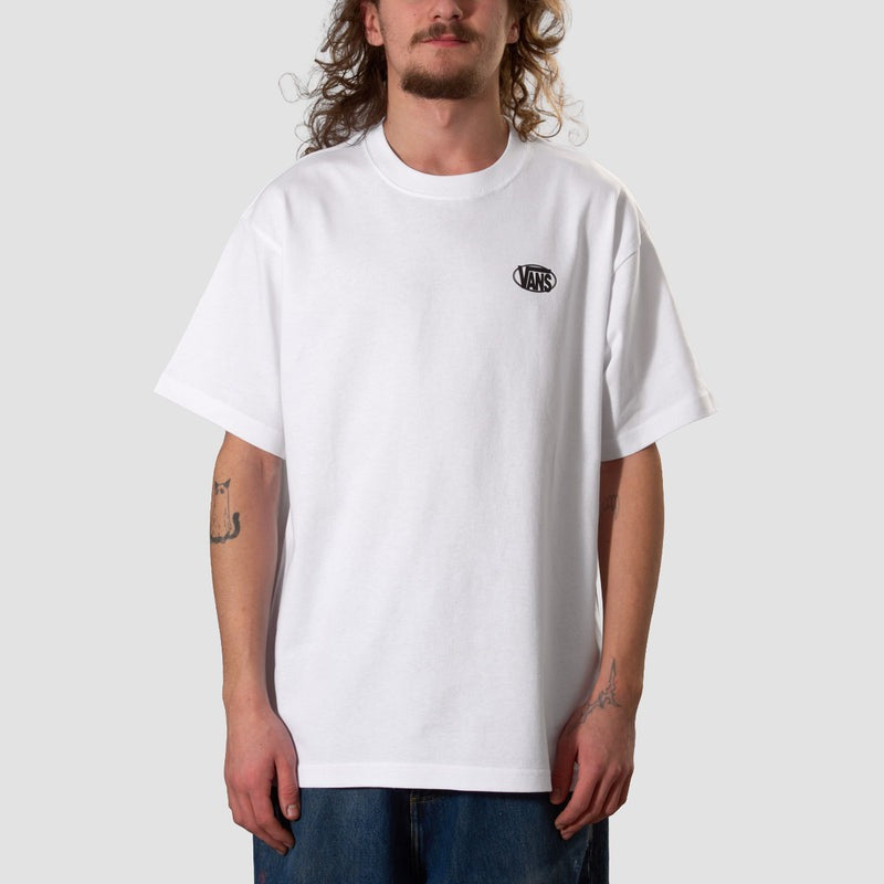 Vans OVAL LOGO LOOSE SS TEE - White | Vans | Mens T-Shirts - Northshore Newquay - Surf/Skate Shop