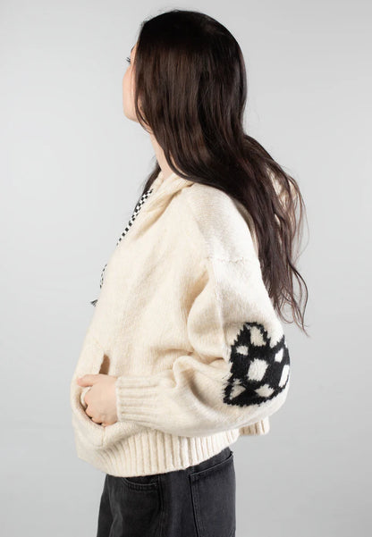 Vans Women's Kawaii Hooded Knit Sweater-Marshmallow | Vans | Hooded Sweatshirt