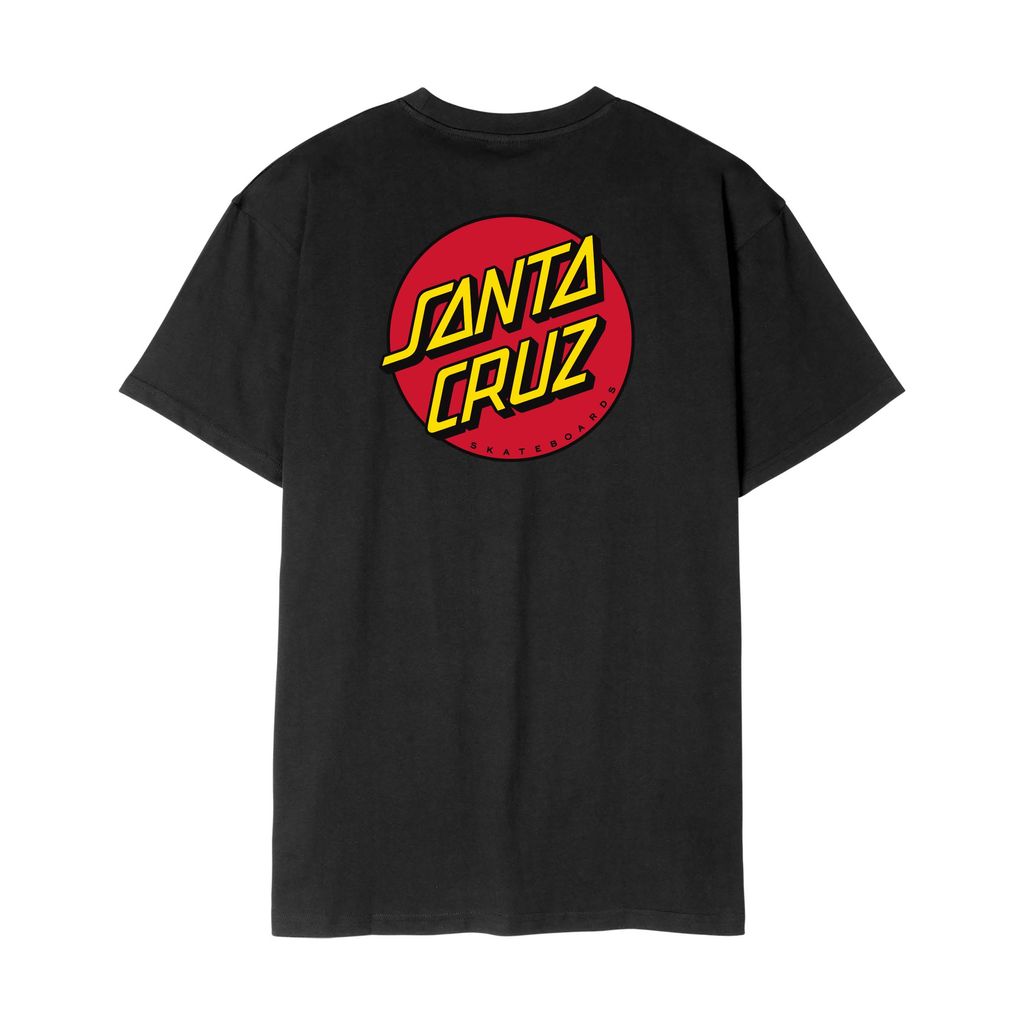 Santa Cruz Classic Dot Chest Logo Tshirt-Black